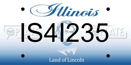 IS4I235 Illinois License Plate