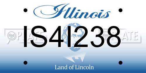 IS4I238 Illinois License Plate