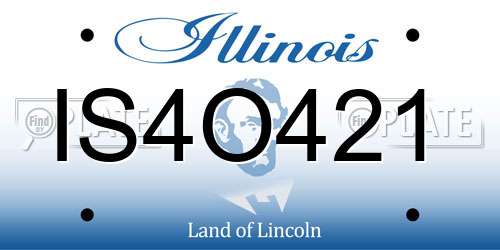 IS4O421 Illinois License Plate