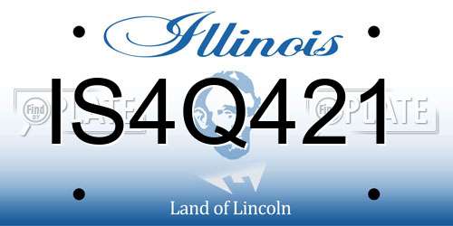 IS4Q421 Illinois License Plate