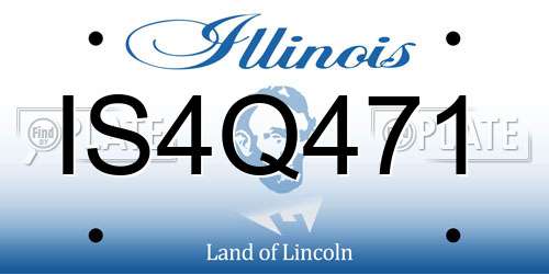 IS4Q471 Illinois License Plate