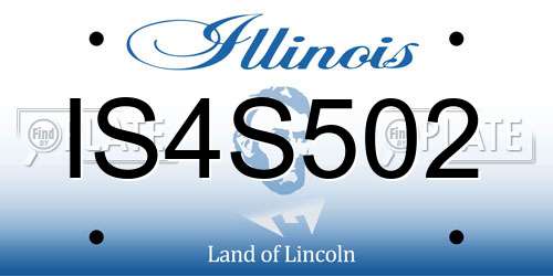 IS4S502 Illinois License Plate