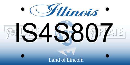 IS4S807 Illinois License Plate