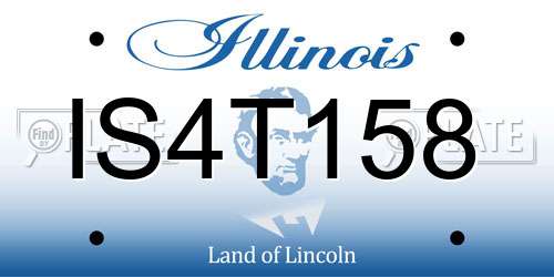 IS4T158 Illinois License Plate
