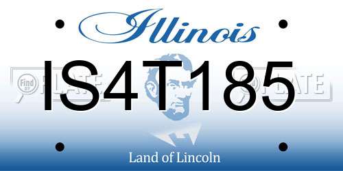 IS4T185 Illinois License Plate