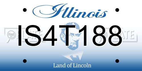 IS4T188 Illinois License Plate