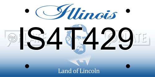 IS4T429 Illinois License Plate