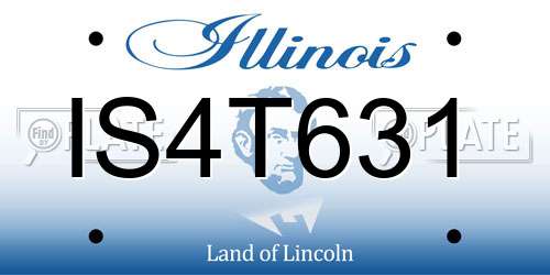 IS4T631 Illinois License Plate