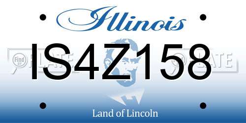 IS4Z158 Illinois License Plate