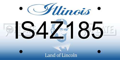 IS4Z185 Illinois License Plate