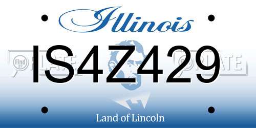 IS4Z429 Illinois License Plate