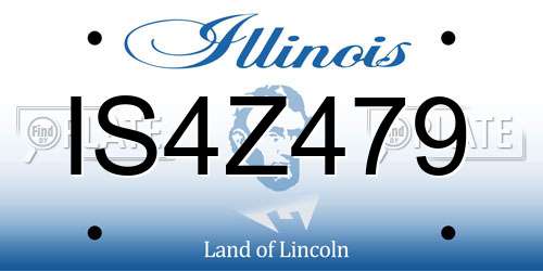 IS4Z479 Illinois License Plate