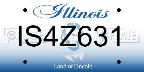 IS4Z631 Illinois License Plate