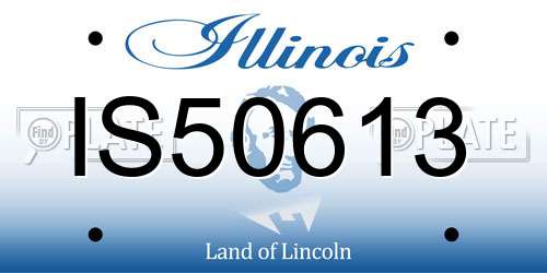 IS50613 Illinois License Plate