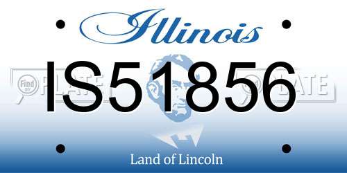 IS51856 Illinois License Plate