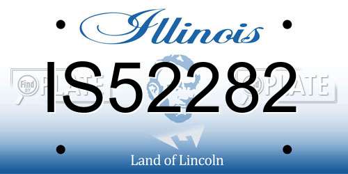 IS52282 Illinois License Plate