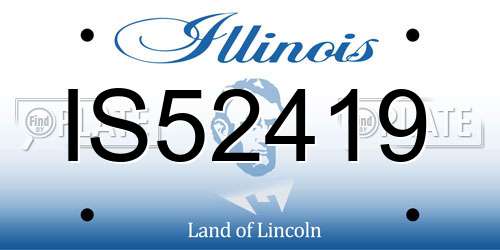IS52419 Illinois License Plate