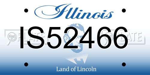 IS52466 Illinois License Plate