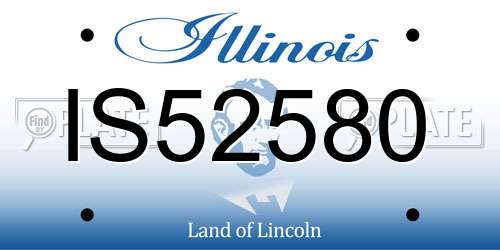 IS52580 Illinois License Plate