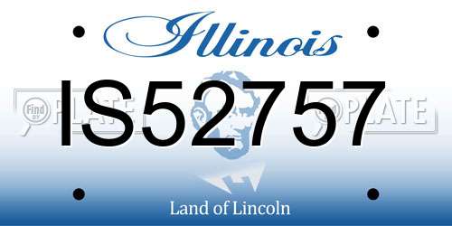 IS52757 Illinois License Plate