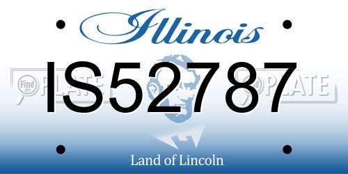 IS52787 Illinois License Plate