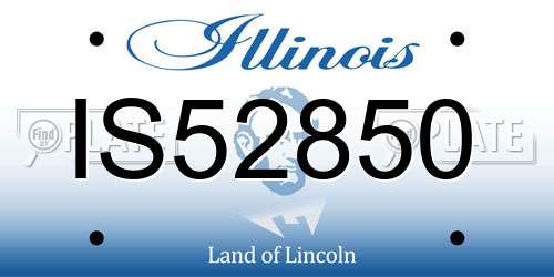 IS52850 Illinois License Plate