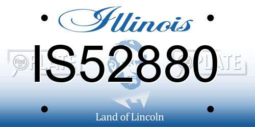 IS52880 Illinois License Plate