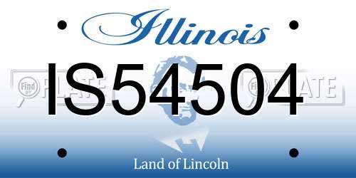 IS54504 Illinois License Plate