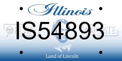 IS54893 Illinois License Plate