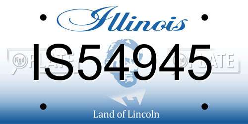IS54945 Illinois License Plate