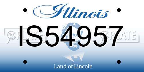 IS54957 Illinois License Plate
