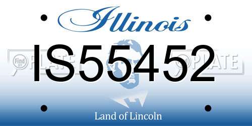 IS55452 Illinois License Plate