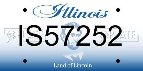 IS57252 Illinois License Plate