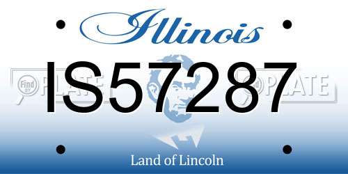 IS57287 Illinois License Plate