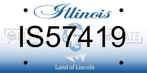IS57419 Illinois License Plate