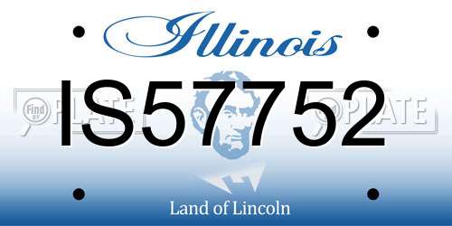 IS57752 Illinois License Plate