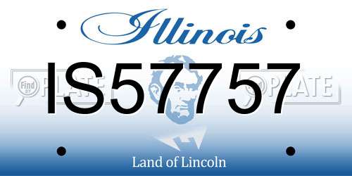 IS57757 Illinois License Plate