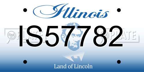 IS57782 Illinois License Plate
