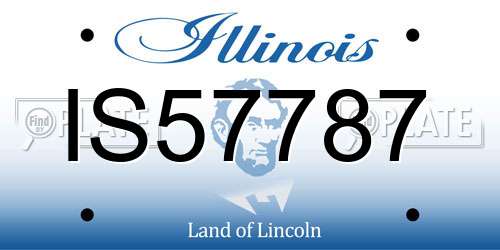 IS57787 Illinois License Plate