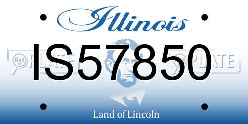 IS57850 Illinois License Plate