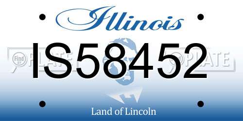 IS58452 Illinois License Plate