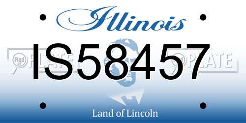 IS58457 Illinois License Plate