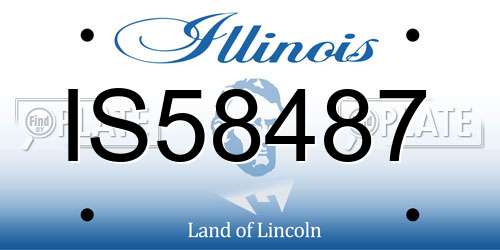 IS58487 Illinois License Plate