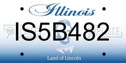 IS5B482 Illinois License Plate