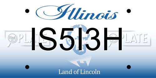 IS5I3H Illinois License Plate