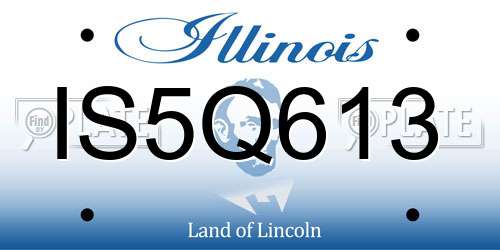 IS5Q613 Illinois License Plate