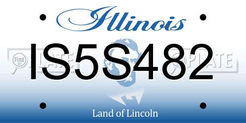 IS5S482 Illinois License Plate