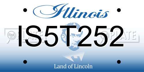 IS5T252 Illinois License Plate