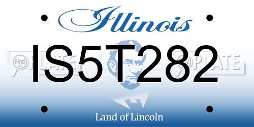 IS5T282 Illinois License Plate