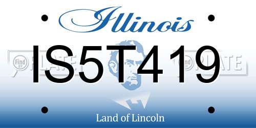IS5T419 Illinois License Plate